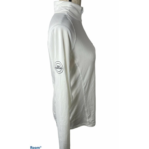 RLX Ralph Lauren Polo White Athletic Half Zip US Open Long Sleeve Size M‎ - Picture 3 of 6